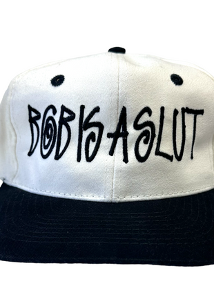 BOB is a Slut Vintage Funny Meme Strapback Cap Hat Custom Embroidered