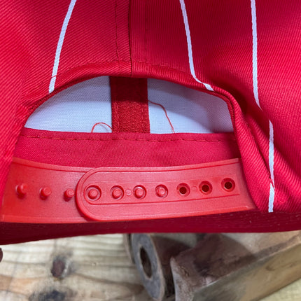 Custom University of Oklahoma Sooners Patch Red Pinstripe Snapback Cap Hat