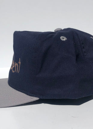 I Is A Kollege Student Vintage Blue Mid Crown Gray Brim Strapback Hat Cap Custom Embroidery