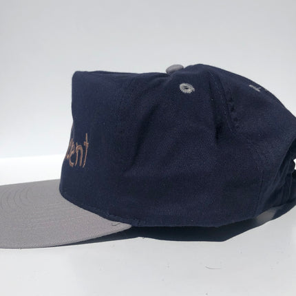 I Is A Kollege Student Vintage Blue Mid Crown Gray Brim Strapback Hat Cap Custom Embroidery