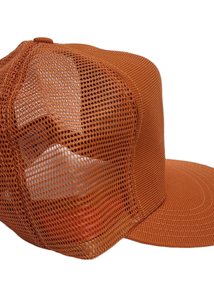 Vintage Burnt Orange With Mid Crown Mesh Snapback Hat