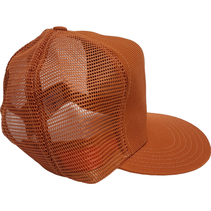 Vintage Burnt Orange With Mid Crown Mesh Snapback Hat