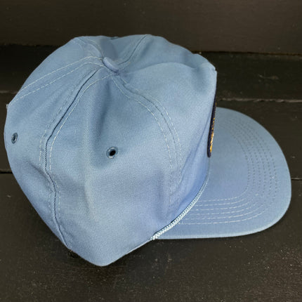 Vintage FISHING CLUB OF AMERICA FCA Light Blue Rope Golf Snapback Cap Hat Made in USA (NEVER BEEN WORN)