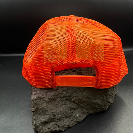 Custom Florida Vintage orange mesh Trucker snapback hat cat ready to ship