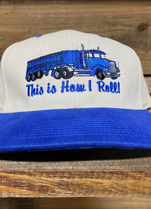 This is how I roll! Vintage Strapback hat cap custom embroidery
