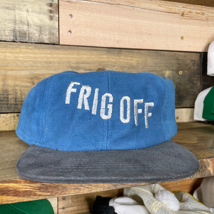 Custom FRIG OFF  Custom Embroidered Mid Crown Snapback Cap Hat