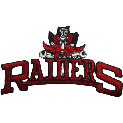 Vintage Texas Tech Raiders Mascot Team Logo 4.25" x 2.5" Iron On Patch