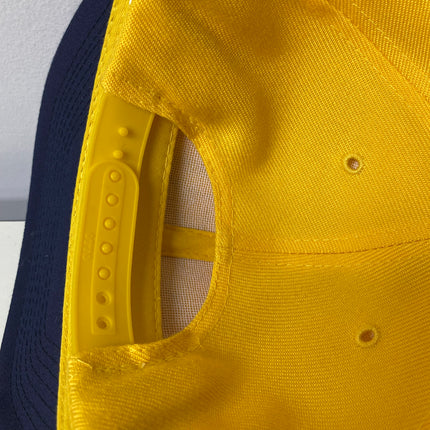 Custom Briggs Weaver Forklift Vintage Patch Yellow Blue Brim Snapback Hat Cap
