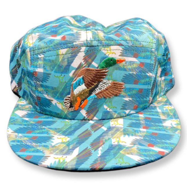 Custom Pre Built 5 panel Duck Mallard Patch Snapback Hat