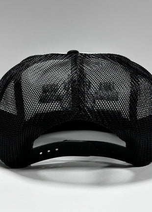 Fn Truckin Vintage Black Mesh Trucker Snapback Hat Cap Custom Embroidery