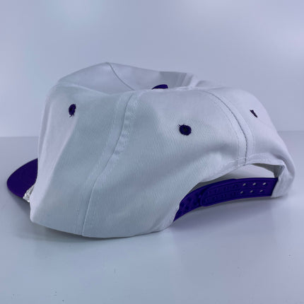 Crown Vintage Purple Brim Double Rope Snapback Cap Hat Embroidered