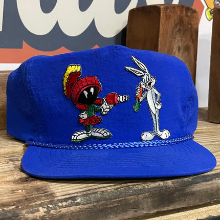 Custom Marvin the Martian bugs bunny Vintage Blue Neon Snapback Cap Hat