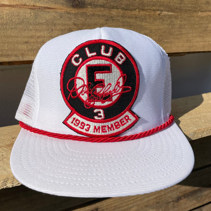 Custom Dale Earnhardt #3 CLUB 1993 Member NASCAR Racing Vintage Red Rope White Mesh Trucker Cap Snapback Hat (1 of 1)