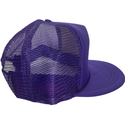 Vintage Purple Mid Crown Trucker Mesh SnapBack Hat Cap