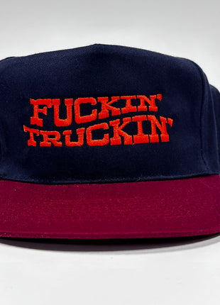 Fn Truckin Vintage Strapback Hat Cap Custom Embroidery