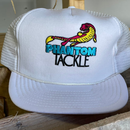 Vintage PHANTOM TACKLE FISHING Mesh Snapback Trucker Cap Hat