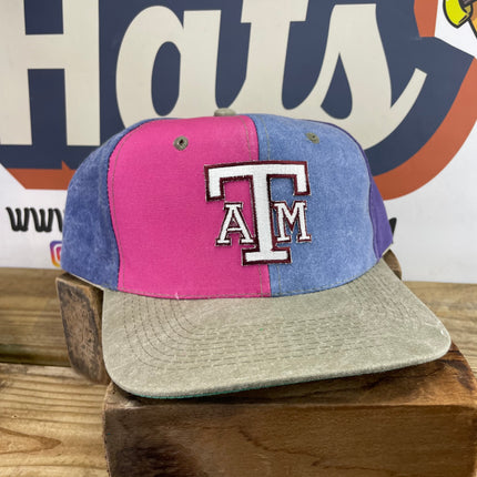 Custom Pin Wheel Colorway Texas A&M patch vintage Snapback Hat Cap