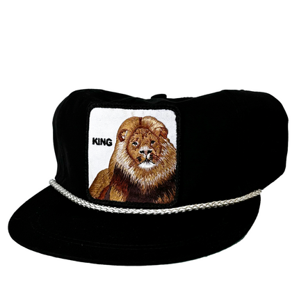 Fashion week Lion’s head Black Strapback Cap Hat