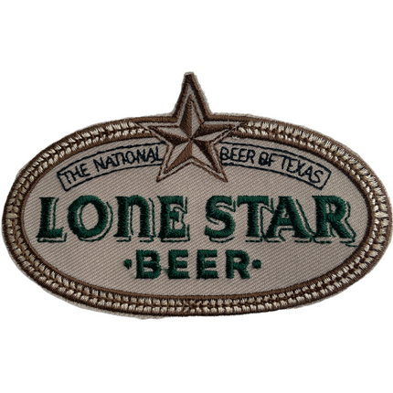 Vintage Lone Star Beer Logo 2.75” Sew On Oval Patch