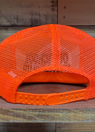 Old school hunting club vintage embroidered Orange mesh rope Snapback hat cap
