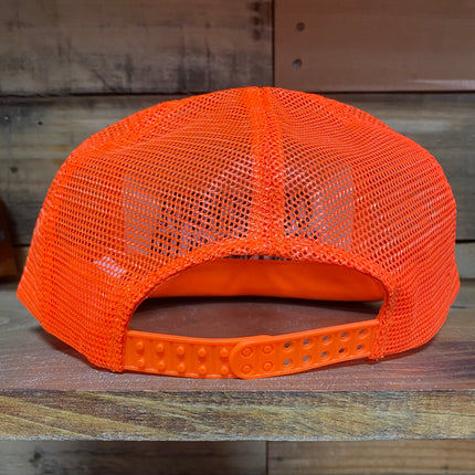 Old school hunting club vintage embroidered Orange mesh rope Snapback hat cap