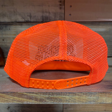 Old school hunting club vintage embroidered Orange mesh rope Snapback hat cap