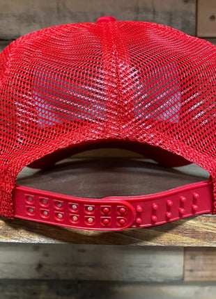 Old school hunting club vintage red mesh with white rope Snapback hat cap custom embroidery