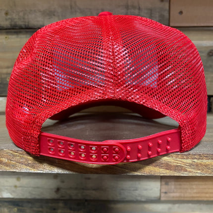 Old school hunting club vintage red mesh with white rope Snapback hat cap custom embroidery