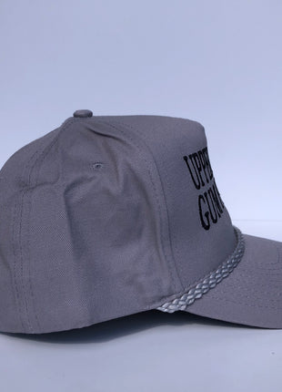 Upper Decky Gum Pillows custom embroidered gray rope snapback cap hat