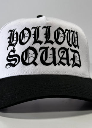 OFFICIAL HOLLOW SQUAD Xavier Wulf COLLAB White Crown Black Brim SnapBack Cap Hat Custom Embroidered