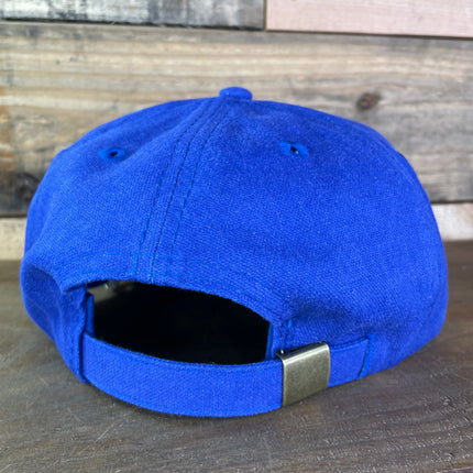 Custom BASS MASTER Fishing Vintage Khaki Rope Blue Strapback Cap Hat – Old  School Hats