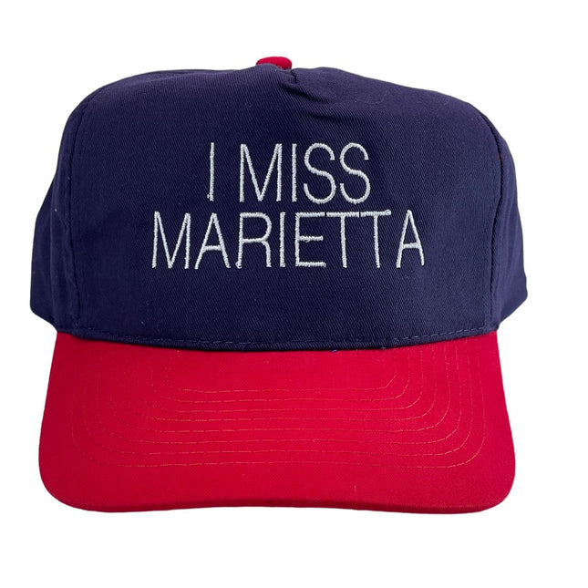 I Miss Marietta Band custom embroidered strap back cap hat