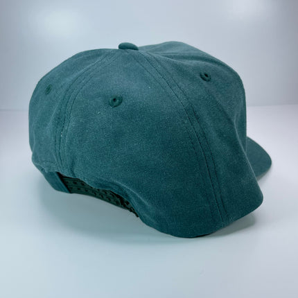 Custom Golf Vintage Green Stonewash Rope Curve Brim Snapback Cap Hat