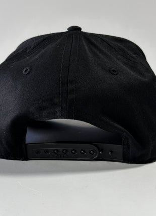 White Trash on a Black SnapBack Hat Cap Custom Embroidery