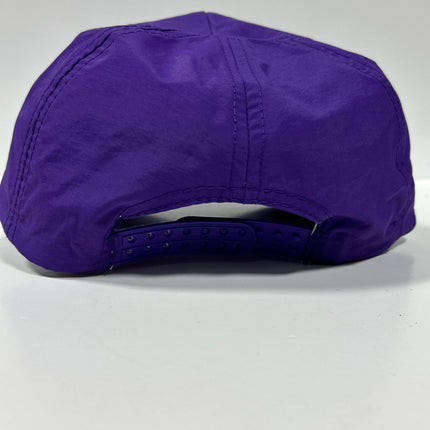 CROWN Vintage Purple Nylon Rope SnapBack Cap Hat Custom Embroidered
