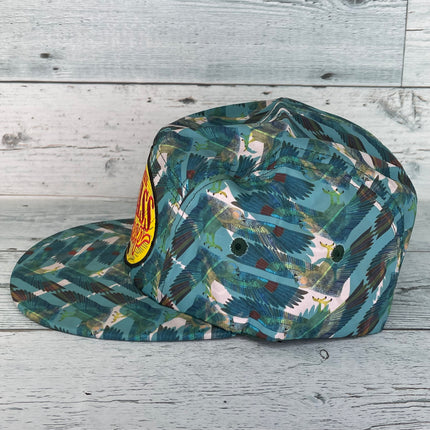 Old School Bass Shop All Over Print Mid Crown Snapback Cap Hat Fits up to 7 3/4