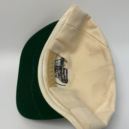Vintage 1997 Farm Progress Days Making Waves Off White Crown Green Brim SnapBack Hat e