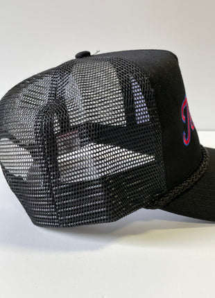 Howdy Texas black rope mesh snapback red white and blue custom embroidered Hat
