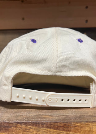 Iggy Man Vintage Off White Crown Purple Brim SnapBack Hat Cap Custom Embroidery