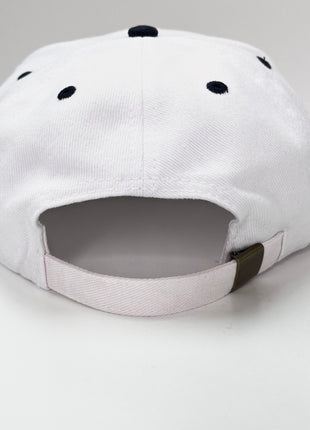 Pack of dip ole son on a white crown navy brim Strapback hat cap with white rope custom embroidery