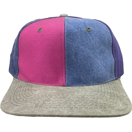 Vintage 5 Panel Pink Mid Crown Blank Snapback Hat
