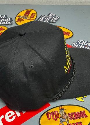 Rowdy Roger Official Trust Me I’m A Mechanic Old School Garage Black Rope Snapback Hat Cap