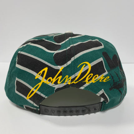 Vintage John Deere Camouflage Snapback Hat Cap Made in USA K Brand Products