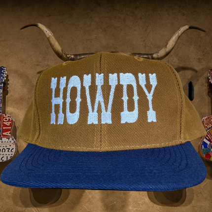 Custom Howdy Western Vintage Custom Embroidered SnapBack Cap