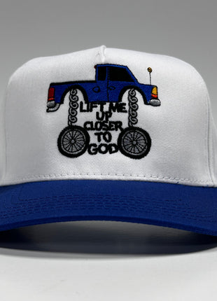 LIFT ME UP CLOSER TO GOD Pick Up Truck SnapBack Cap Hat Custom Embroidered