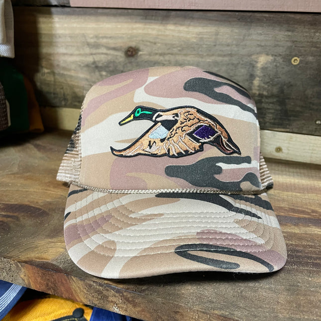 The Mallard Duck Camo Rope Mesh Snap Back | Dogwood Outfitters