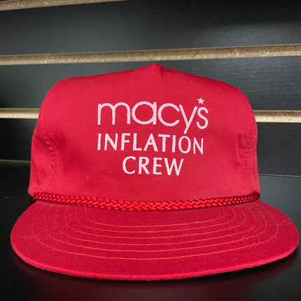 Vintage Macy’s Day Parade INFLATION CREW Rope Strapback Cap Hat