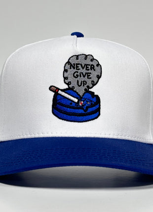 NEVER GIVE UP Funny SnapBack Cap Hat Custom Embroidered