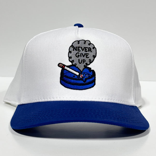 NEVER GIVE UP Funny SnapBack Cap Hat Custom Embroidered