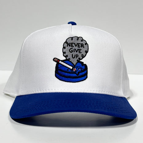 NEVER GIVE UP Funny SnapBack Cap Hat Custom Embroidered